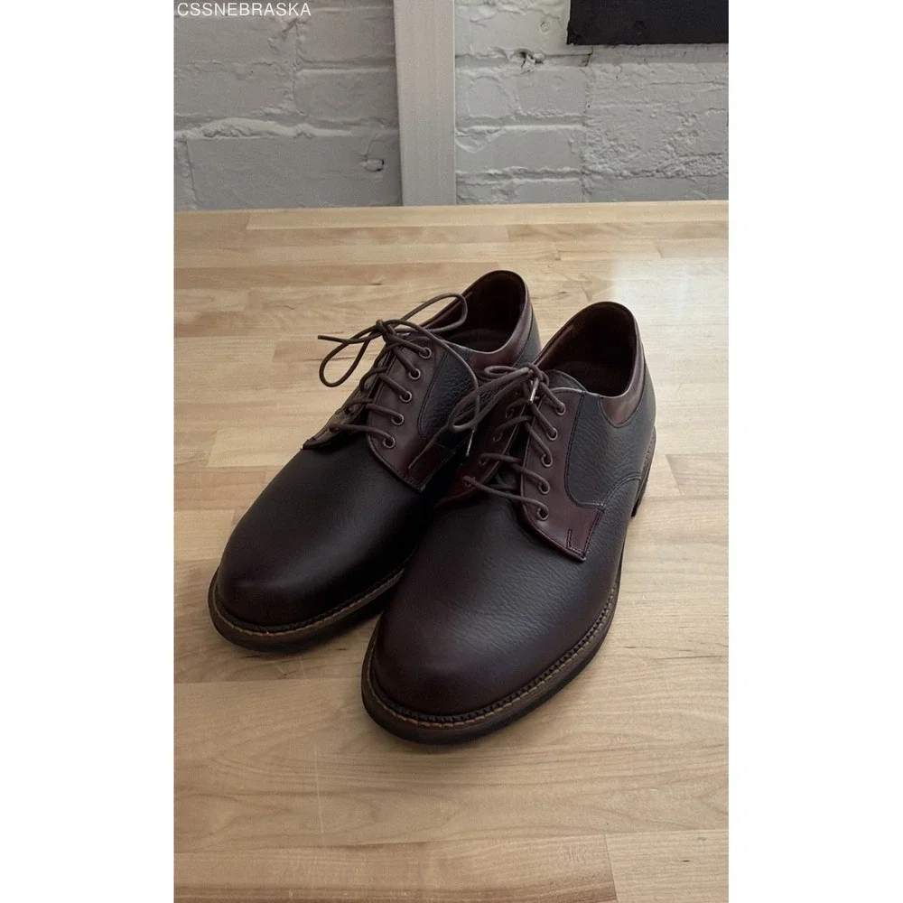 Neil M. 990002‎ Brown Burgundy Leather Derby Shoes Made in USA Men's Size 8 D